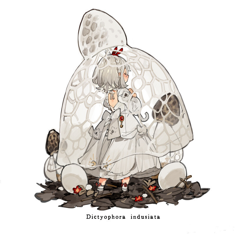 Original - Mushroom Girls Series  (No.2) - Kinugasatake - 1/1 (Merry Goods, Reverse Studio) photo 3