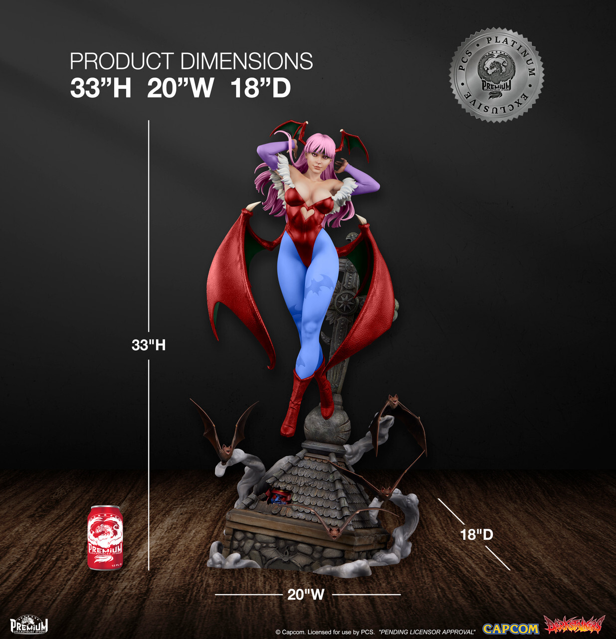 Vampire: The Night Warriors - Bishamon - Morrigan Aensland - 1/3 - Player 2 Platinum Exclusive (Premium Collectibles Studio) photo 12