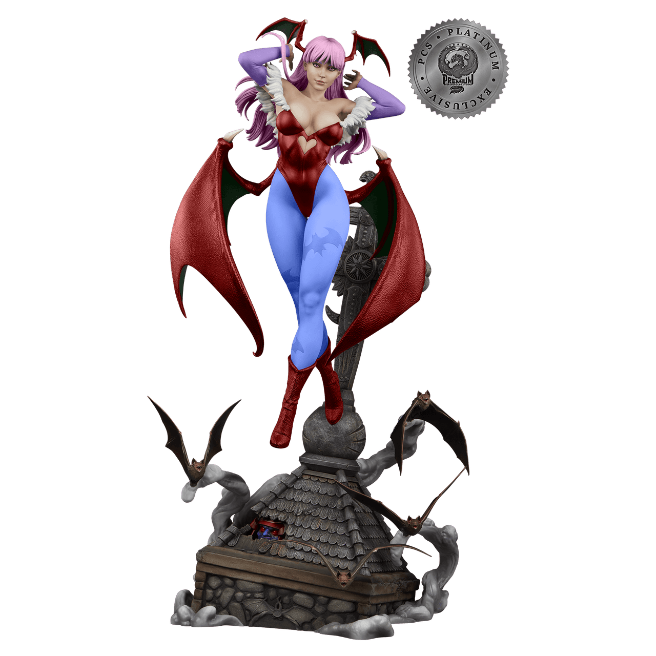 Vampire: The Night Warriors - Bishamon - Morrigan Aensland - 1/3 - Player 2 Platinum Exclusive (Premium Collectibles Studio) photo 13