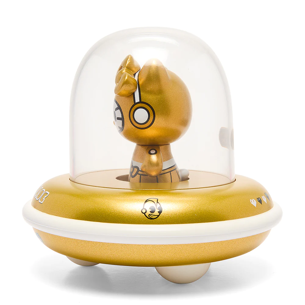 Sanrio Characters - Badtz-Maru - Hasunoue Keroppi - Hello Kitty - Kiki - Kuromi - Lala - My Melody - Pompompurin - kidrobot x Sanrio - UFO, White and Gold Edition (Kidrobot)