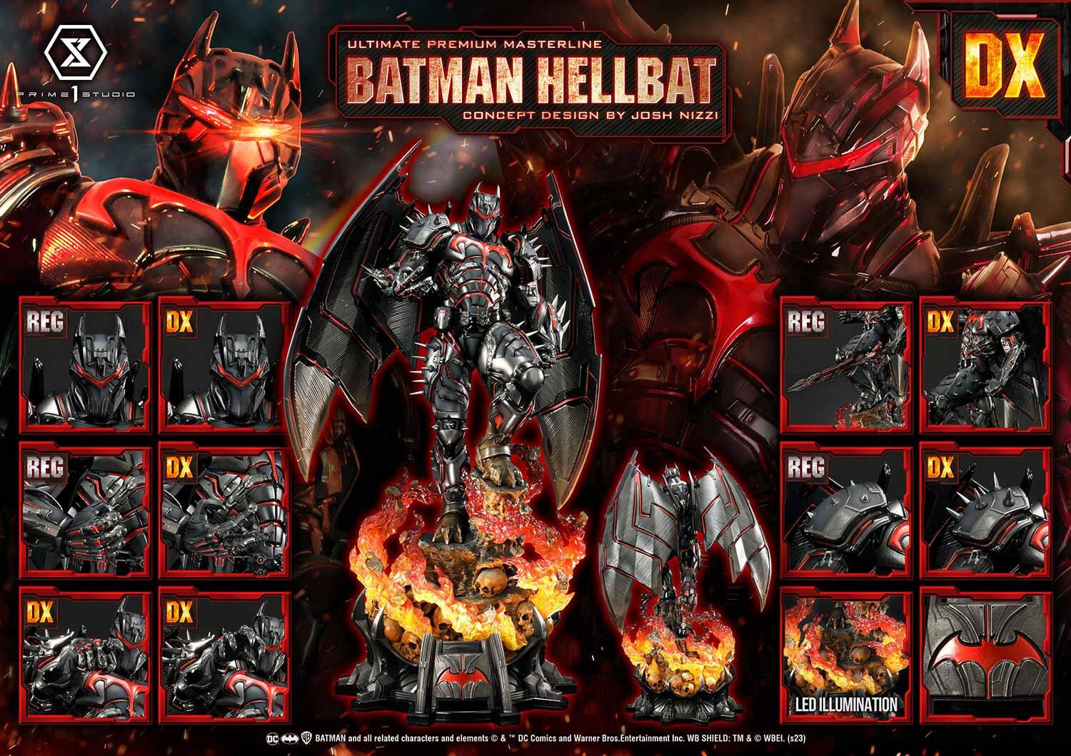 Justice League - Bruce Wayne - Hellbat - Ultimate Premium Masterline  (UPMDC-06DXS) - 1/4 - DX Bonus Version (Prime 1 Studio) photo 39