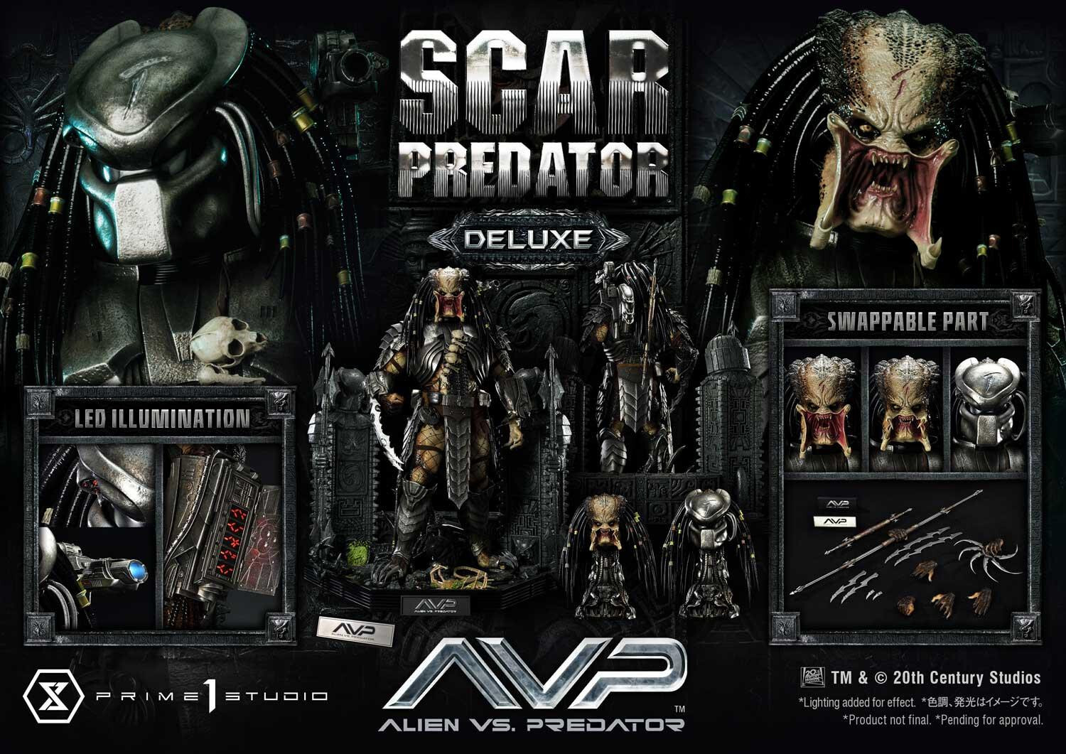 Alien Vs Predator - Alien Warrior - Facehugger - Scar Predator - Museum Masterline Series  (MMPR-04DX) - 1/3 - DX Version (Prime 1 Studio) photo 35