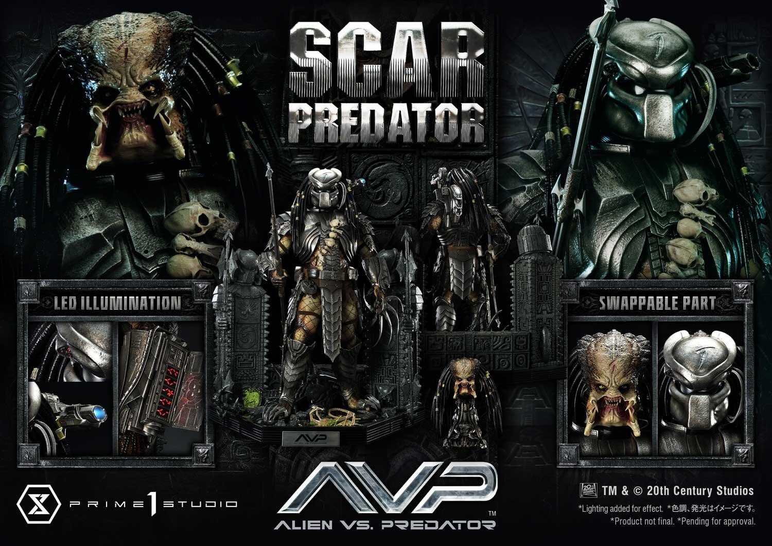 Alien Vs Predator - Alien Warrior - Facehugger - Scar Predator - Museum Masterline Series  (MMPR-04DX) - 1/3 - DX Version (Prime 1 Studio) photo 73