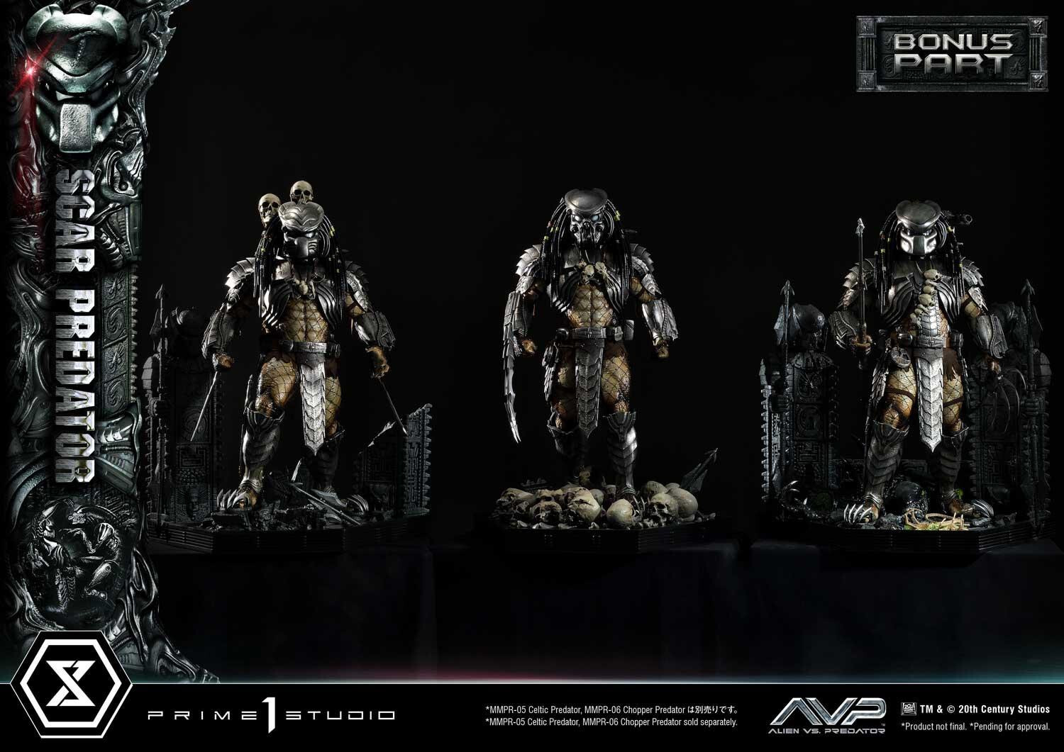 Alien Vs Predator - Alien Warrior - Facehugger - Scar Predator - Museum Masterline Series  (MMPR-04DXS) - 1/3 - DX Bonus Version (Prime 1 Studio)