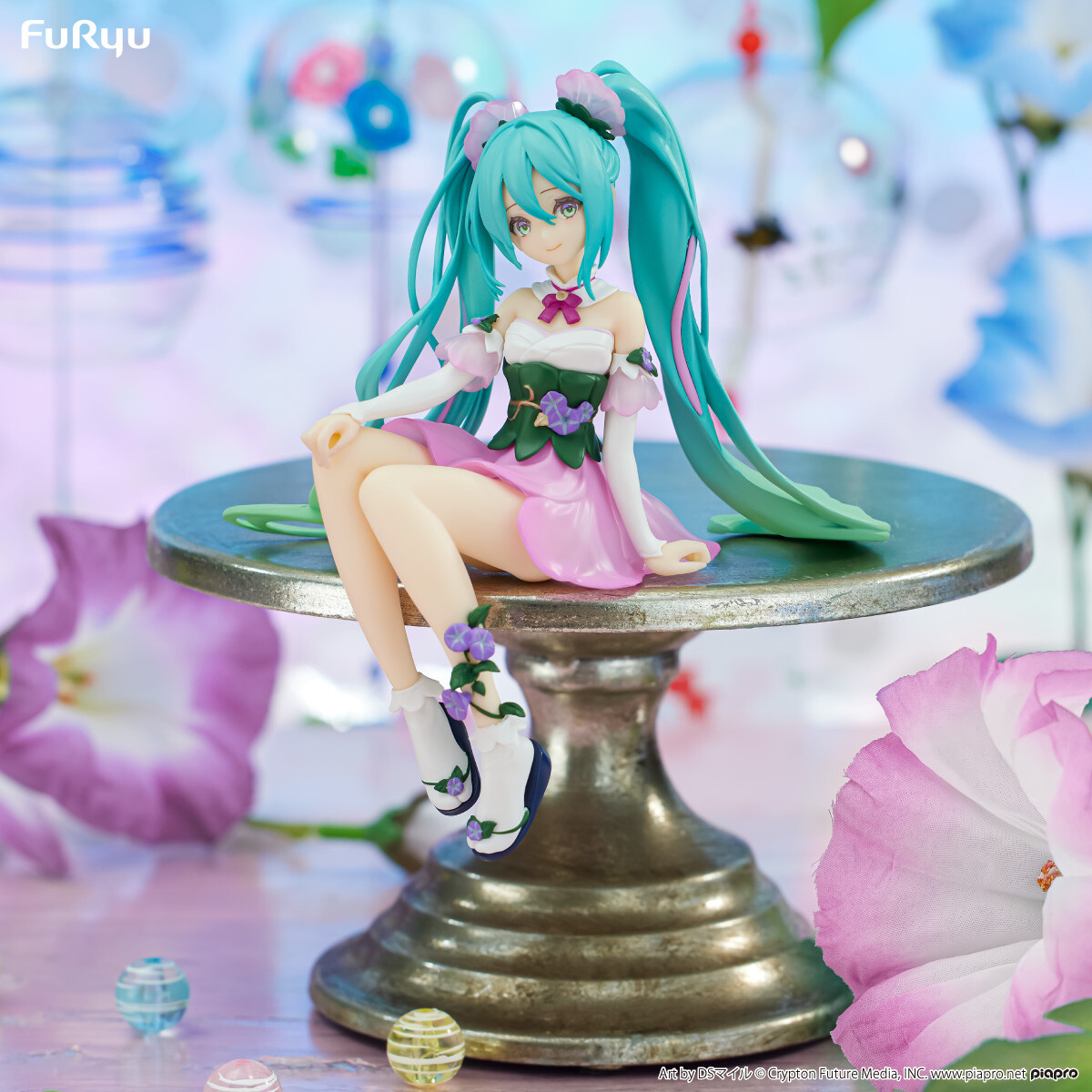 Piapro Characters - Hatsune Miku - Flower Fairy - Noodle Stopper Figure - Asagao, Pink ver. (FuRyu) photo 2