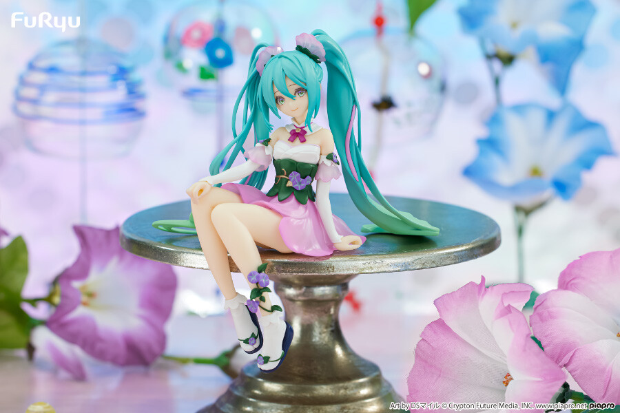 Piapro Characters - Hatsune Miku - Flower Fairy - Noodle Stopper Figure - Asagao, Pink ver. (FuRyu) photo 4