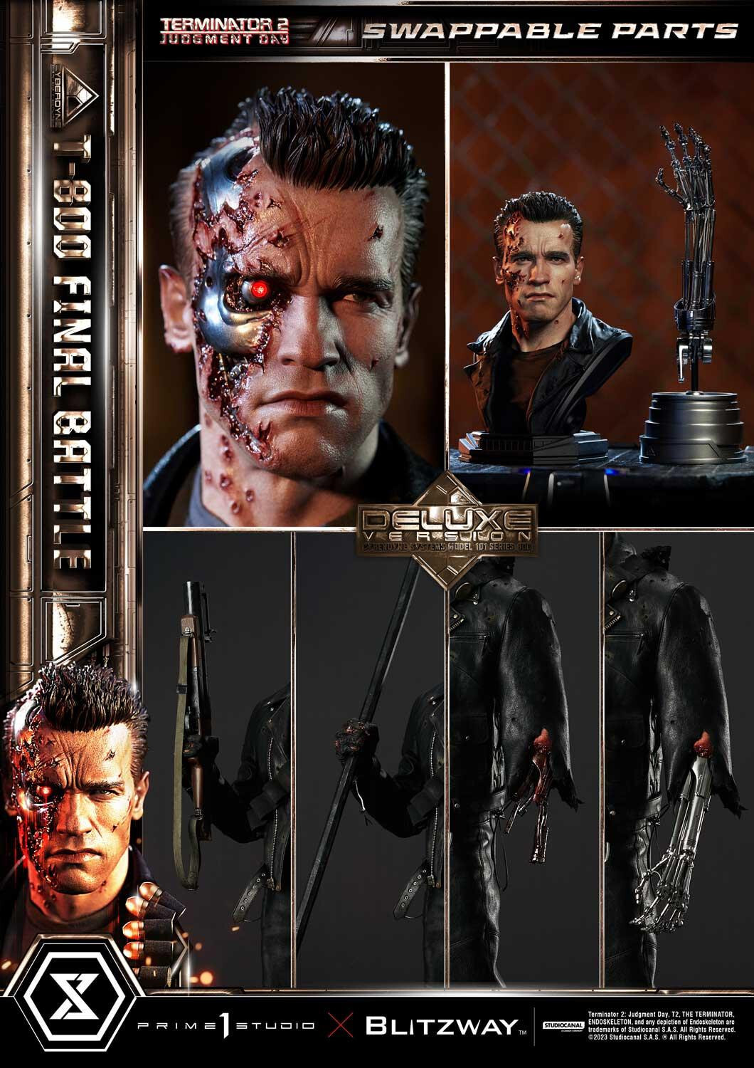 Terminator 2: Judgment Day - T-800 - Museum Masterline Series (MMT2-02DX) - 1/3 - DX Version, Final Battle (Blitzway, Prime 1 Studio) photo 8