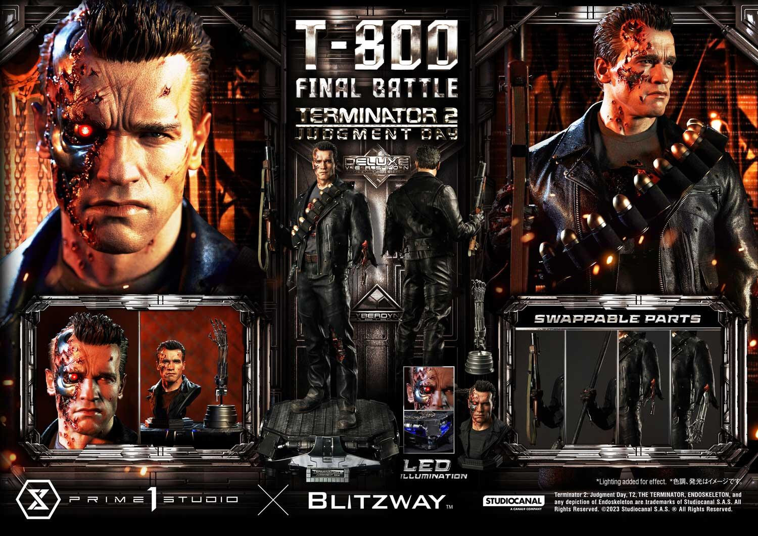 Terminator 2: Judgment Day - T-800 - Museum Masterline Series (MMT2-02DX) - 1/3 - DX Version, Final Battle (Blitzway, Prime 1 Studio) photo 9