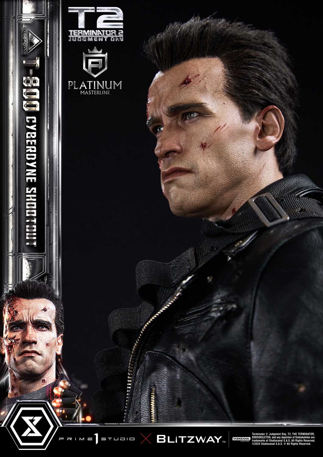 Terminator 2: Judgment Day - T-800 - Platinum Masterline  (PLMT2-01) - 1/3 - Cyberdyne Shootout (Blitzway, Prime 1 Studio) photo 10