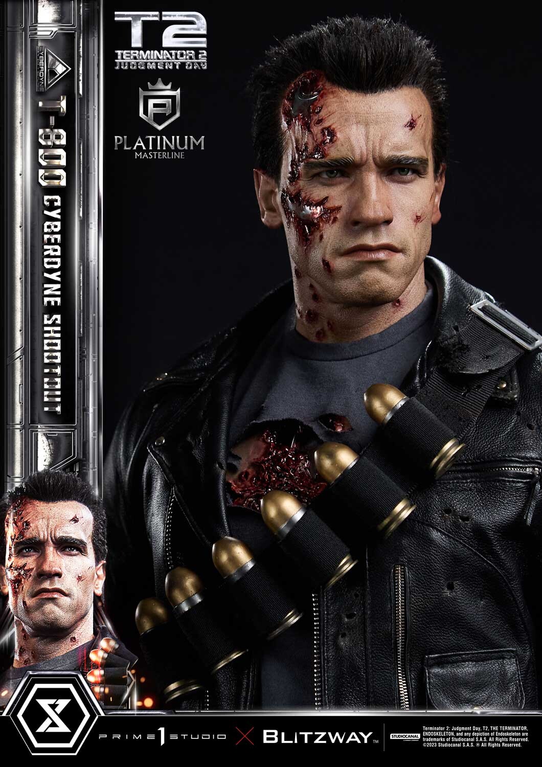 Terminator 2: Judgment Day - T-800 - Platinum Masterline  (PLMT2-01) - 1/3 - Cyberdyne Shootout (Blitzway, Prime 1 Studio) photo 16