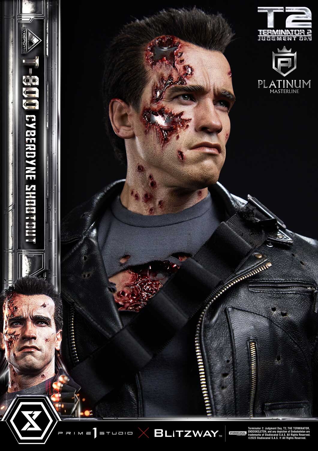 Terminator 2: Judgment Day - T-800 - Platinum Masterline  (PLMT2-01) - 1/3 - Cyberdyne Shootout (Blitzway, Prime 1 Studio) photo 19