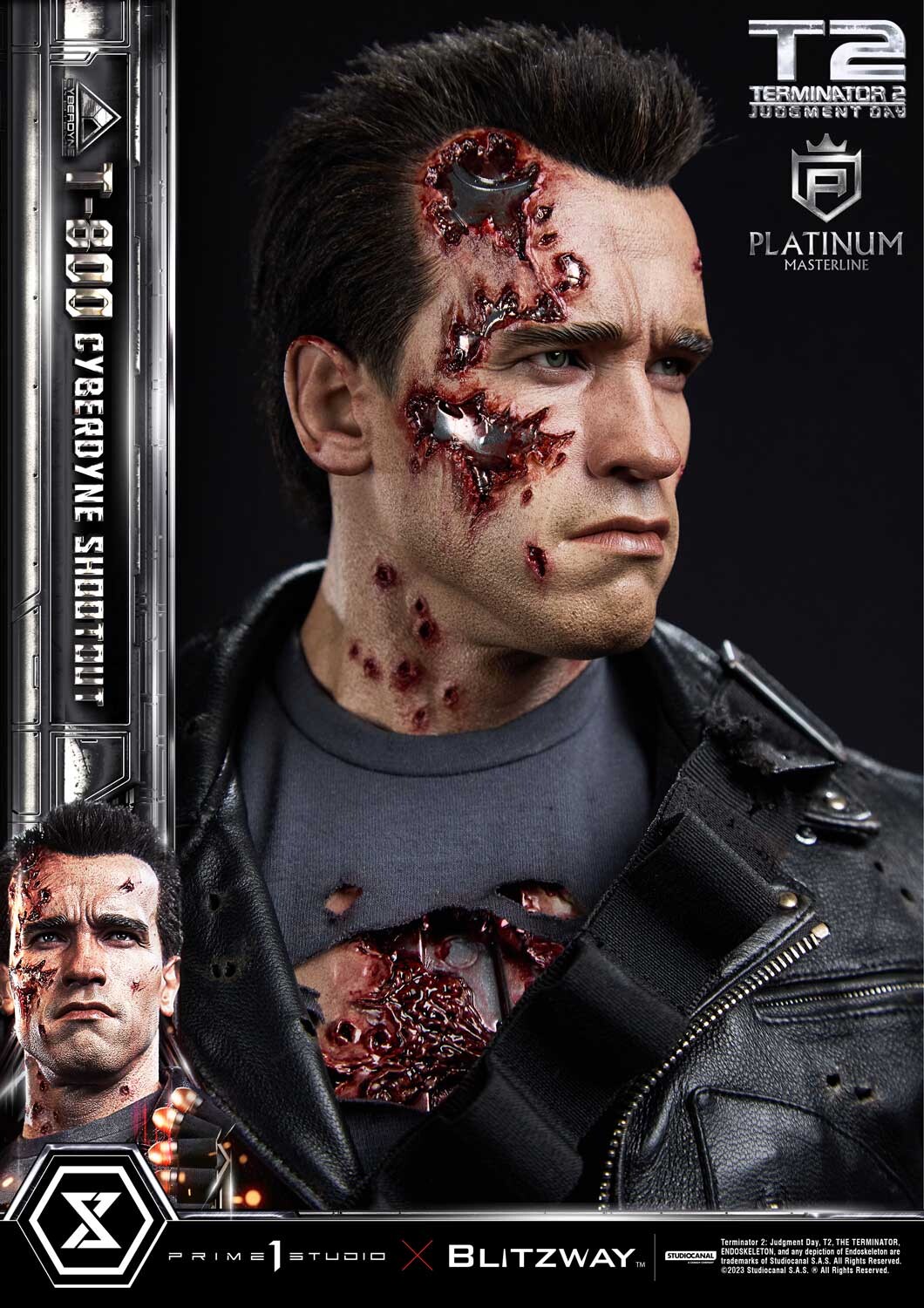 Terminator 2: Judgment Day - T-800 - Platinum Masterline  (PLMT2-01) - 1/3 - Cyberdyne Shootout (Blitzway, Prime 1 Studio) photo 20
