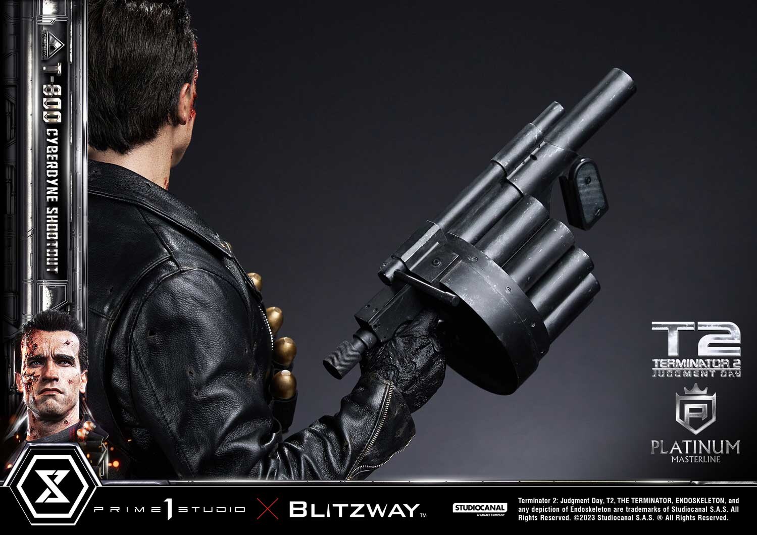 Terminator 2: Judgment Day - T-800 - Platinum Masterline  (PLMT2-01) - 1/3 - Cyberdyne Shootout (Blitzway, Prime 1 Studio) photo 25