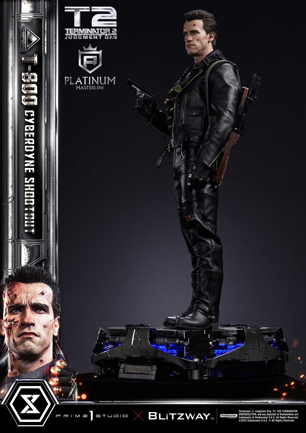 Terminator 2: Judgment Day - T-800 - Platinum Masterline  (PLMT2-01) - 1/3 - Cyberdyne Shootout (Blitzway, Prime 1 Studio) photo 41