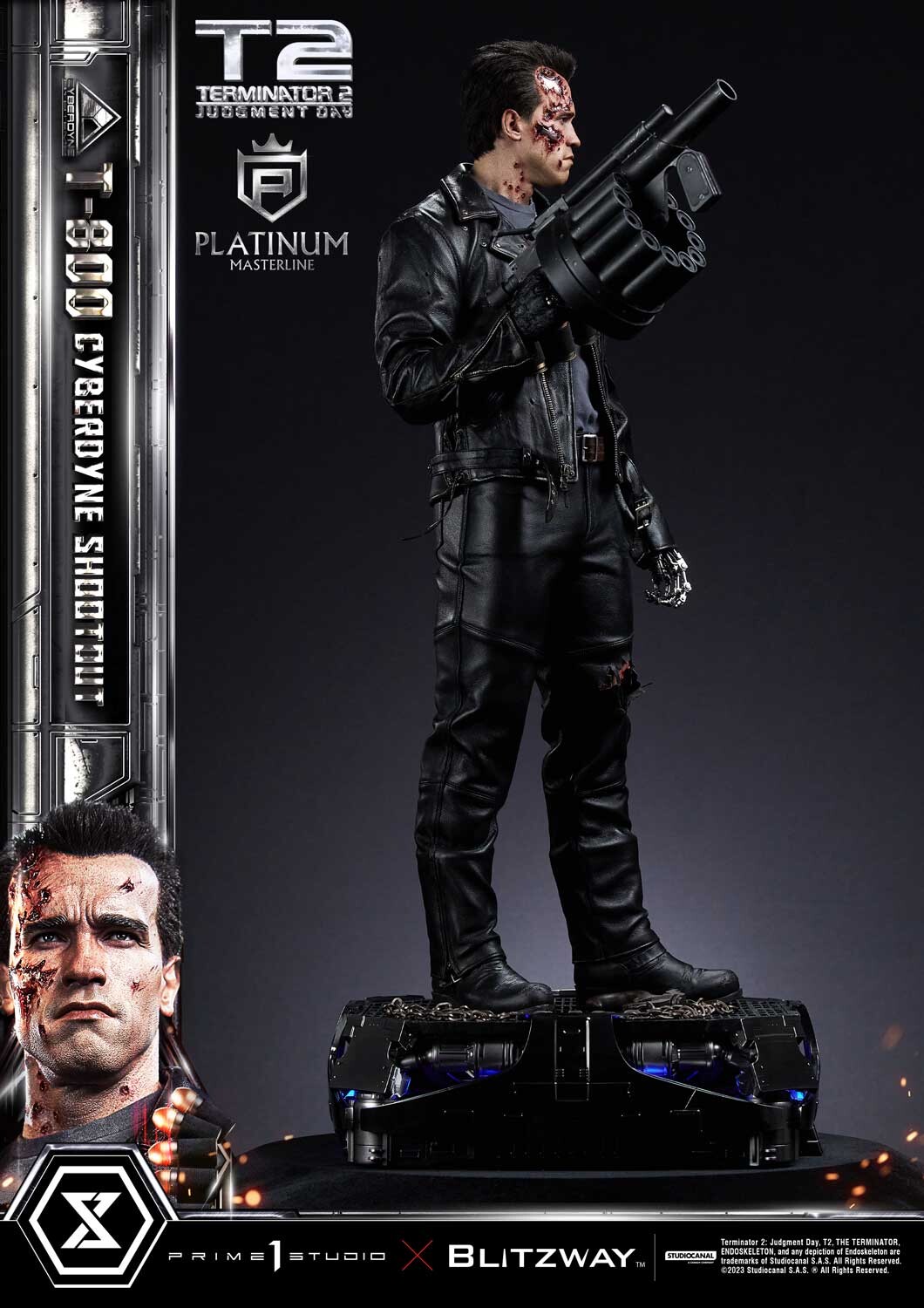 Terminator 2: Judgment Day - T-800 - Platinum Masterline  (PLMT2-01) - 1/3 - Cyberdyne Shootout (Blitzway, Prime 1 Studio) photo 43