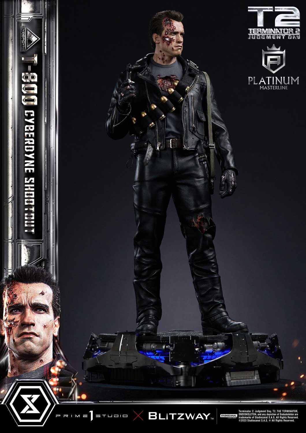 Terminator 2: Judgment Day - T-800 - Platinum Masterline  (PLMT2-01) - 1/3 - Cyberdyne Shootout (Blitzway, Prime 1 Studio) photo 47