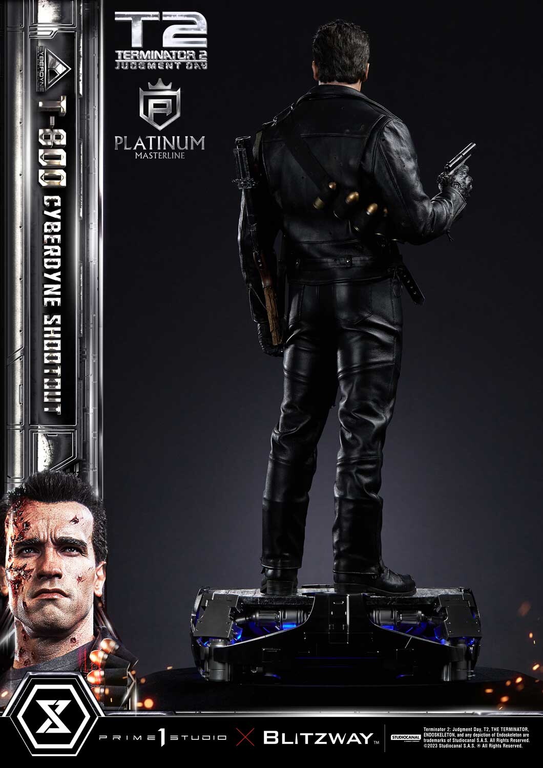 Terminator 2: Judgment Day - T-800 - Platinum Masterline  (PLMT2-01) - 1/3 - Cyberdyne Shootout (Blitzway, Prime 1 Studio) photo 49