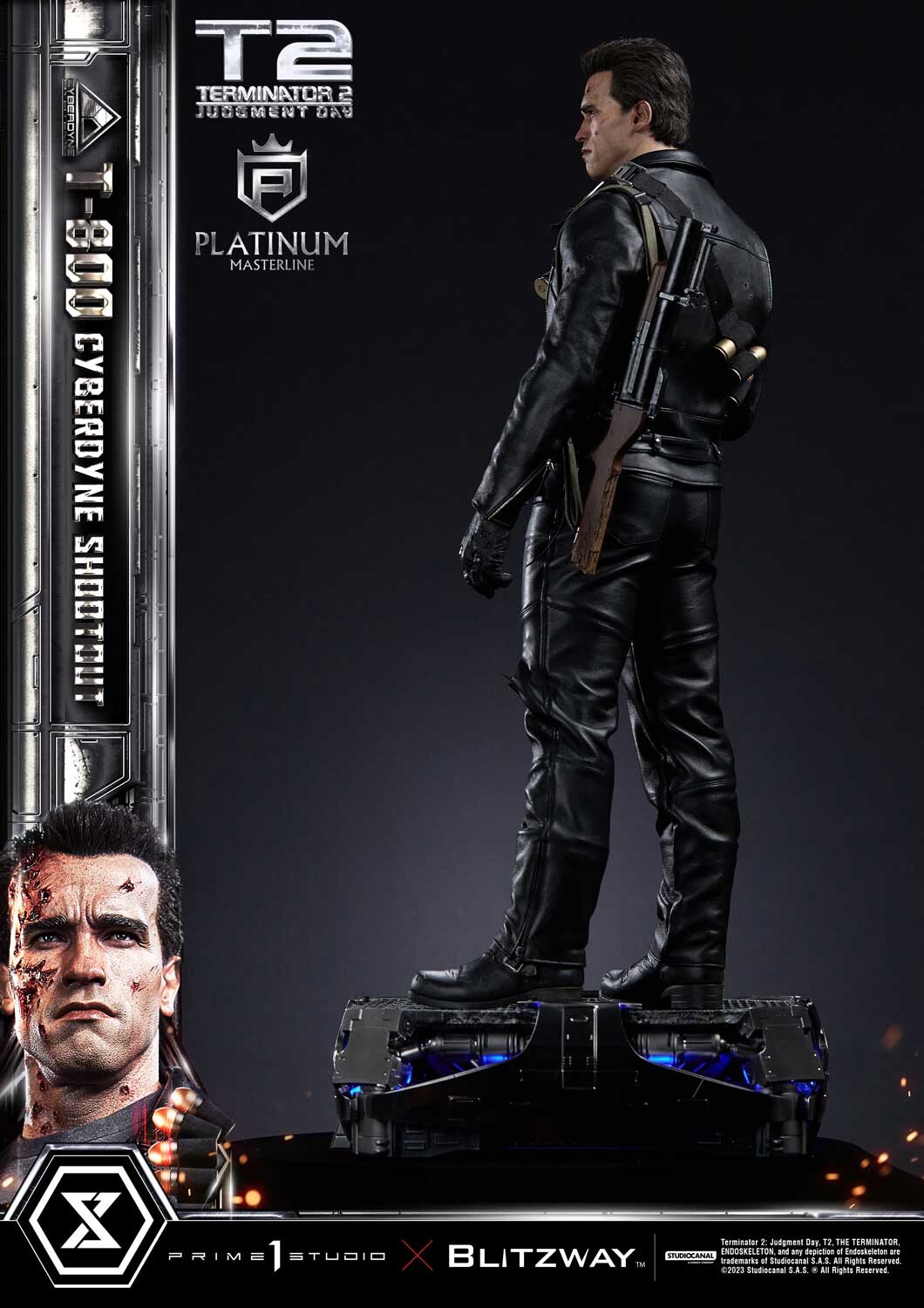 Terminator 2: Judgment Day - T-800 - Platinum Masterline  (PLMT2-01) - 1/3 - Cyberdyne Shootout (Blitzway, Prime 1 Studio) photo 50