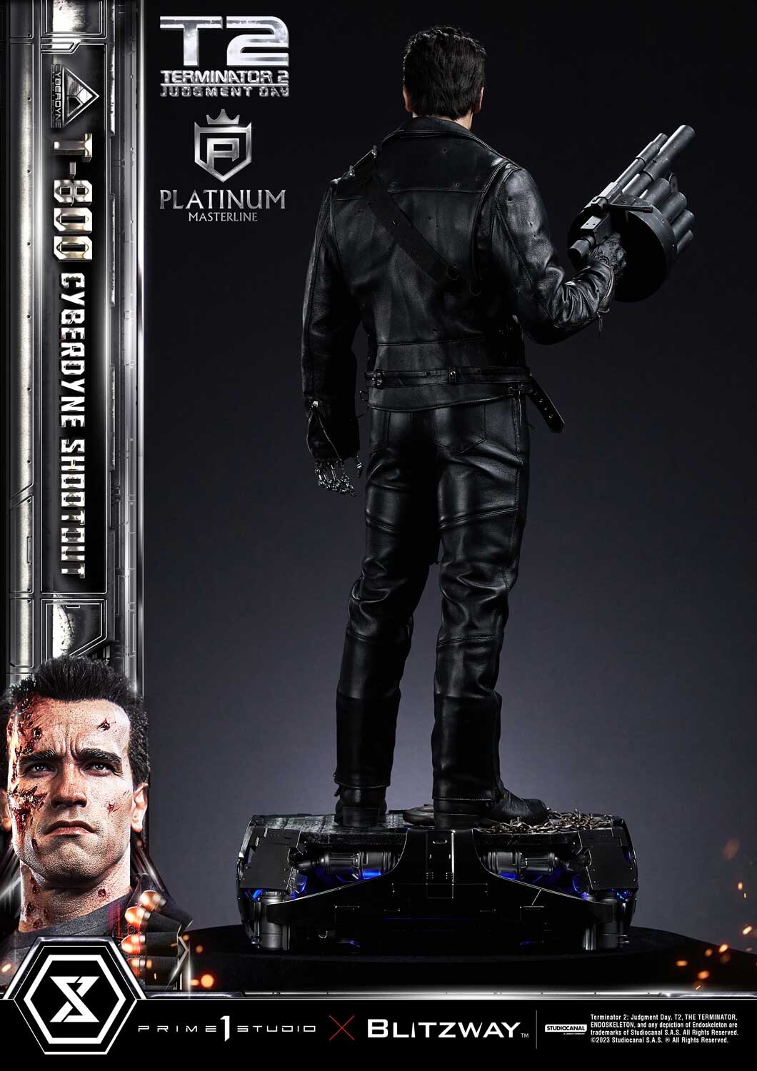 Terminator 2: Judgment Day - T-800 - Platinum Masterline  (PLMT2-01) - 1/3 - Cyberdyne Shootout (Blitzway, Prime 1 Studio) photo 51
