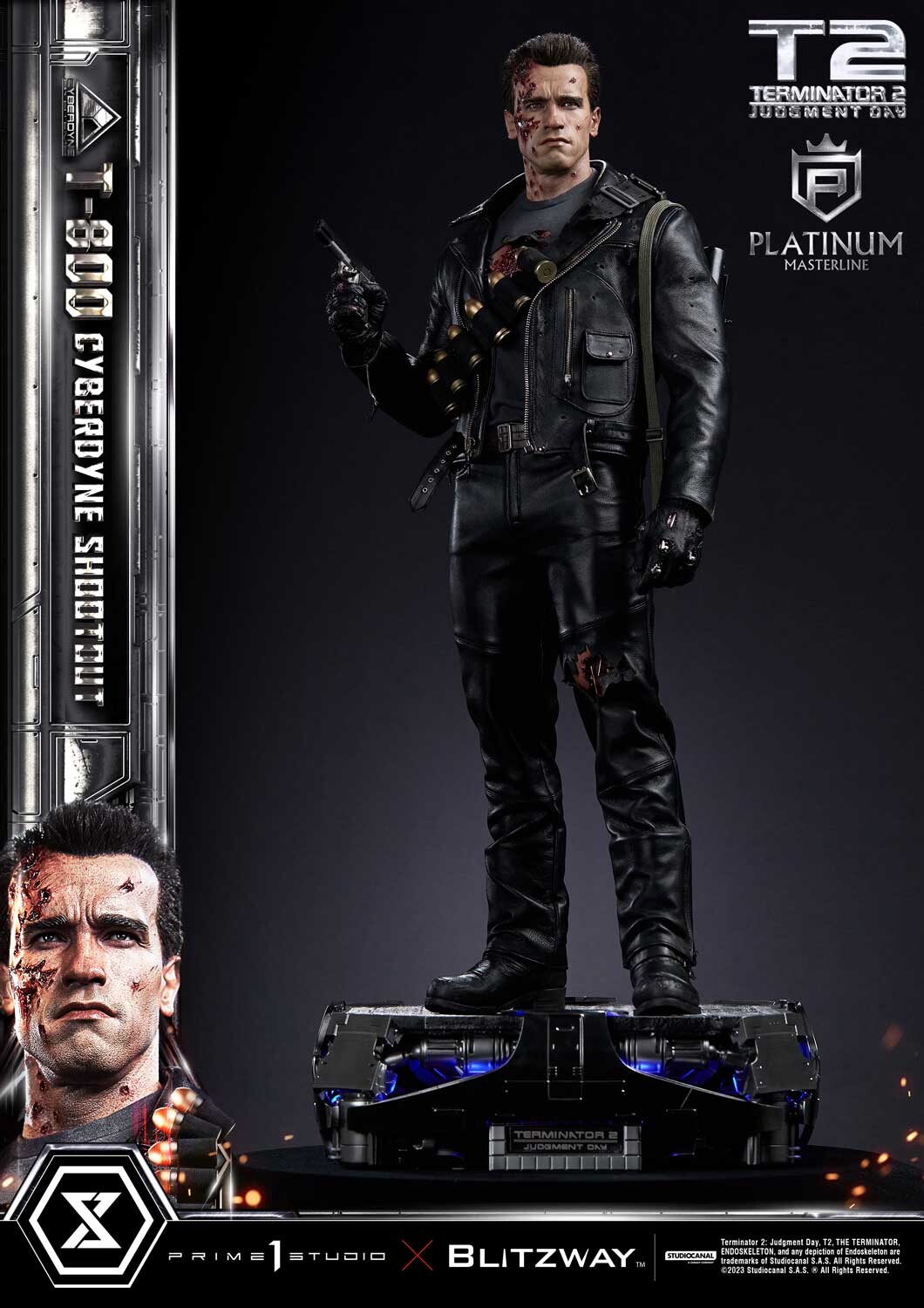 Terminator 2: Judgment Day - T-800 - Platinum Masterline  (PLMT2-01) - 1/3 - Cyberdyne Shootout (Blitzway, Prime 1 Studio) photo 52