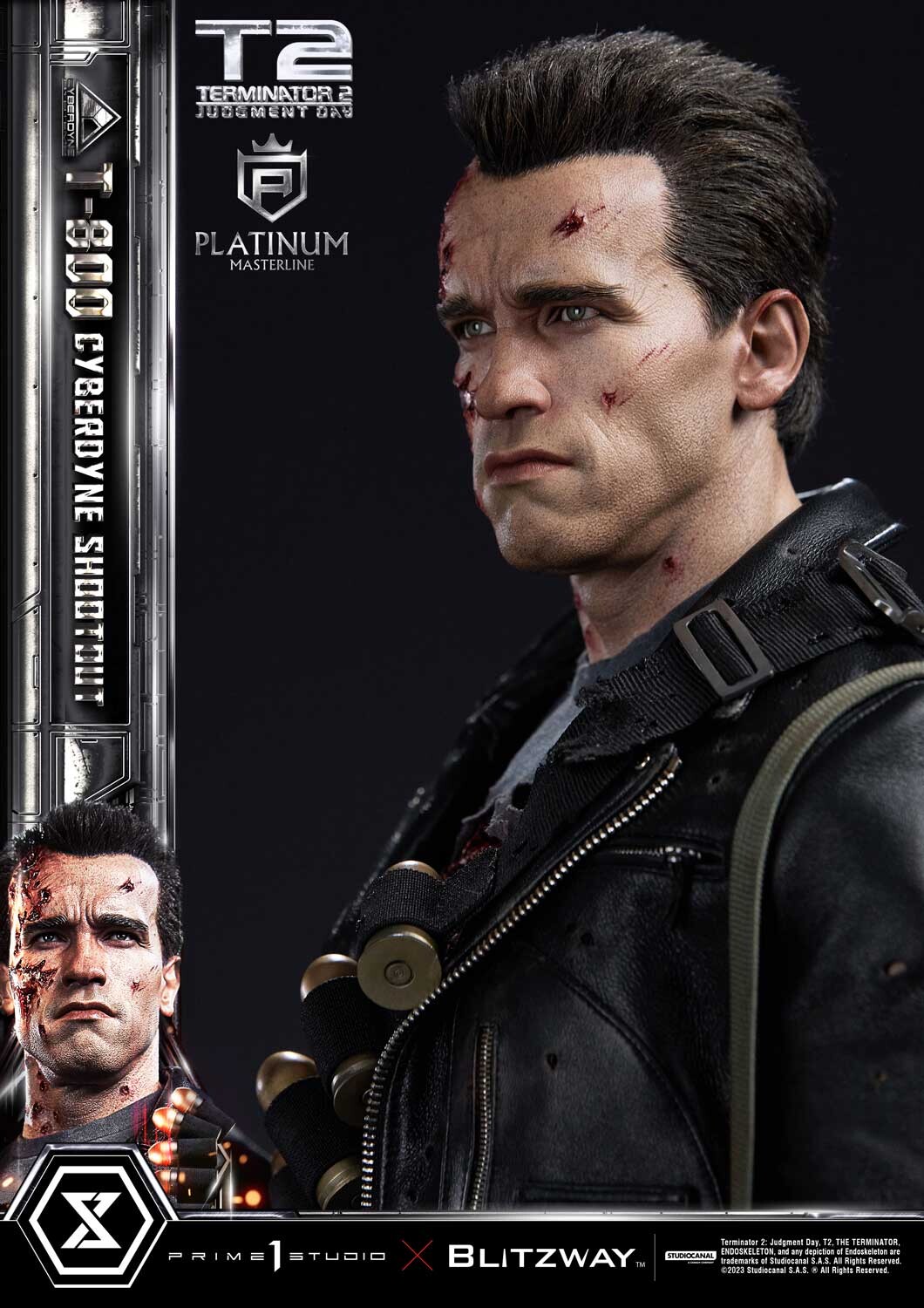 Terminator 2: Judgment Day - T-800 - Platinum Masterline  (PLMT2-01) - 1/3 - Cyberdyne Shootout (Blitzway, Prime 1 Studio) photo 67
