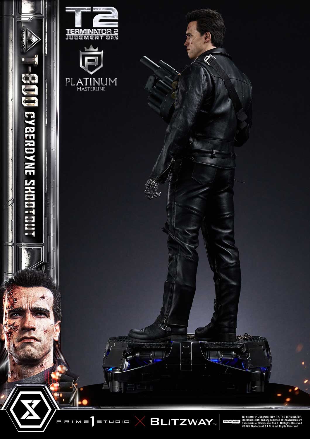 Terminator 2: Judgment Day - T-800 - Platinum Masterline  (PLMT2-01) - 1/3 - Cyberdyne Shootout (Blitzway, Prime 1 Studio) photo 69