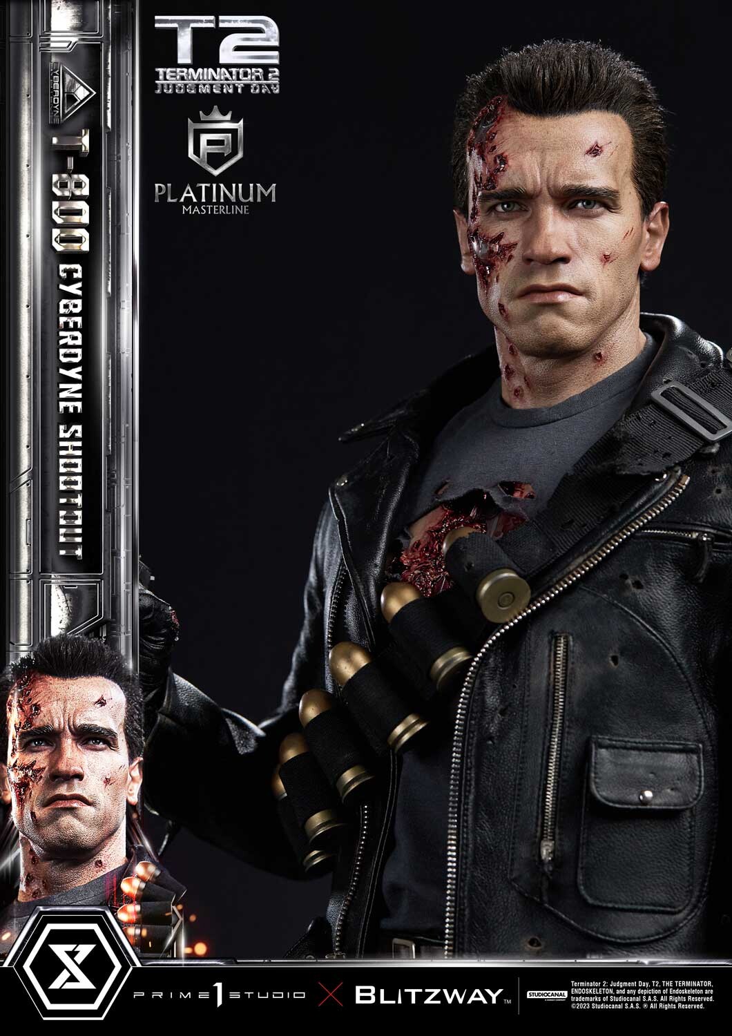 Terminator 2: Judgment Day - T-800 - Platinum Masterline  (PLMT2-01) - 1/3 - Cyberdyne Shootout (Blitzway, Prime 1 Studio) photo 70