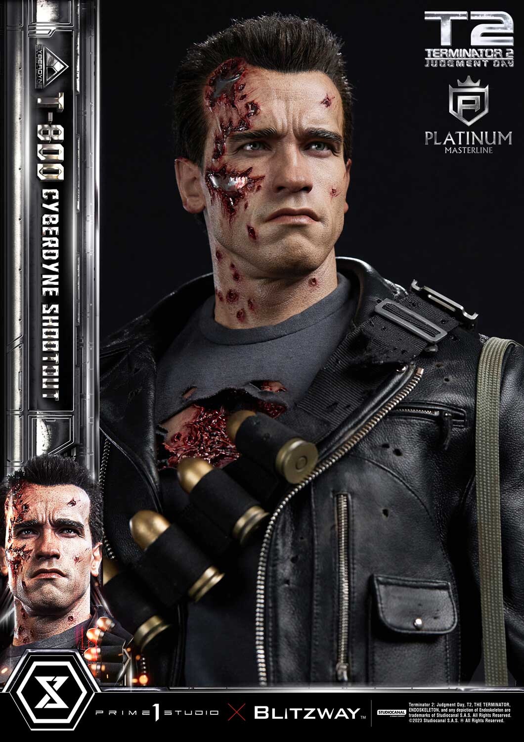 Terminator 2: Judgment Day - T-800 - Platinum Masterline  (PLMT2-01) - 1/3 - Cyberdyne Shootout (Blitzway, Prime 1 Studio) photo 72