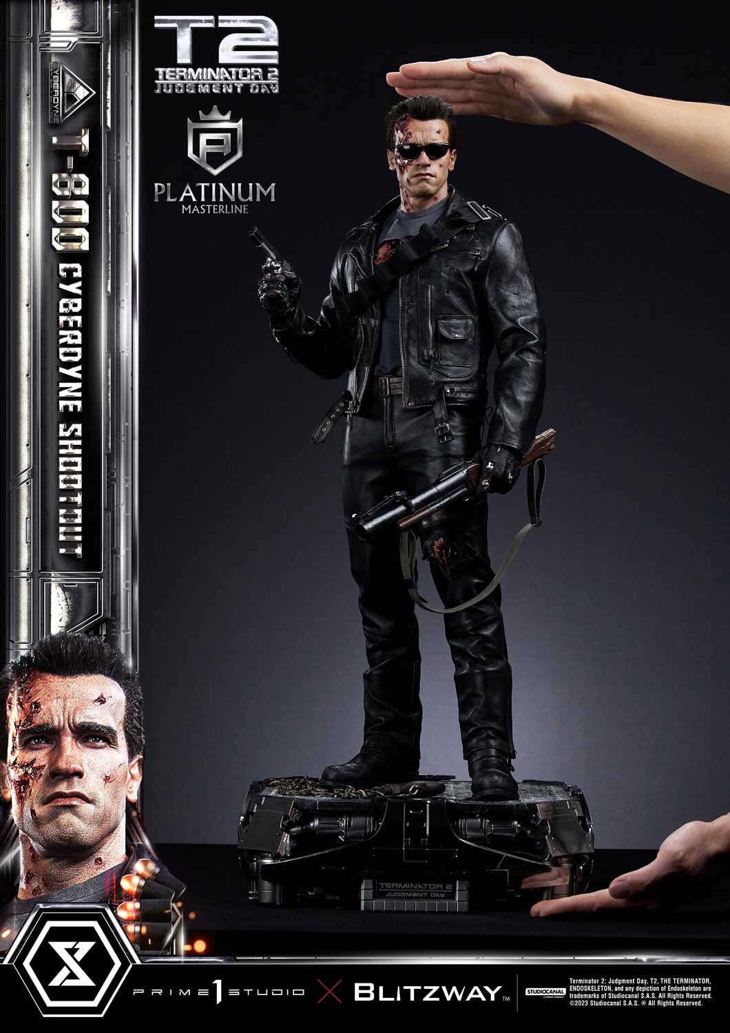 Terminator 2: Judgment Day - T-800 - Platinum Masterline  (PLMT2-01) - 1/3 - Cyberdyne Shootout (Blitzway, Prime 1 Studio) photo 75