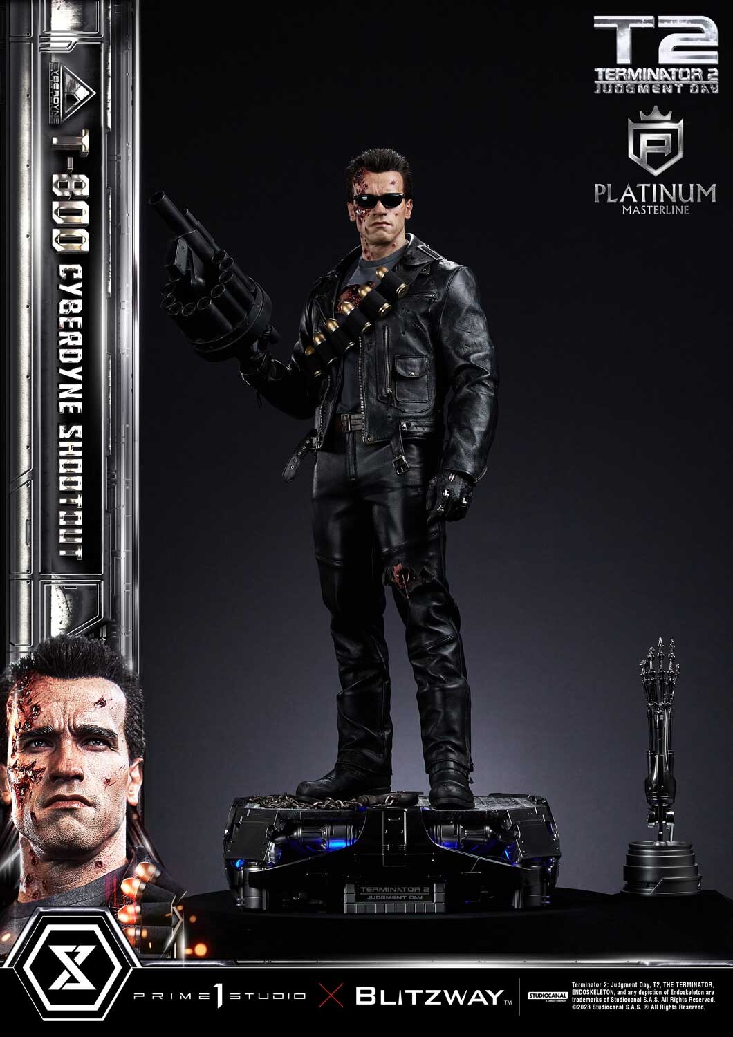 Terminator 2: Judgment Day - T-800 - Platinum Masterline  (PLMT2-01) - 1/3 - Cyberdyne Shootout (Blitzway, Prime 1 Studio) photo 76