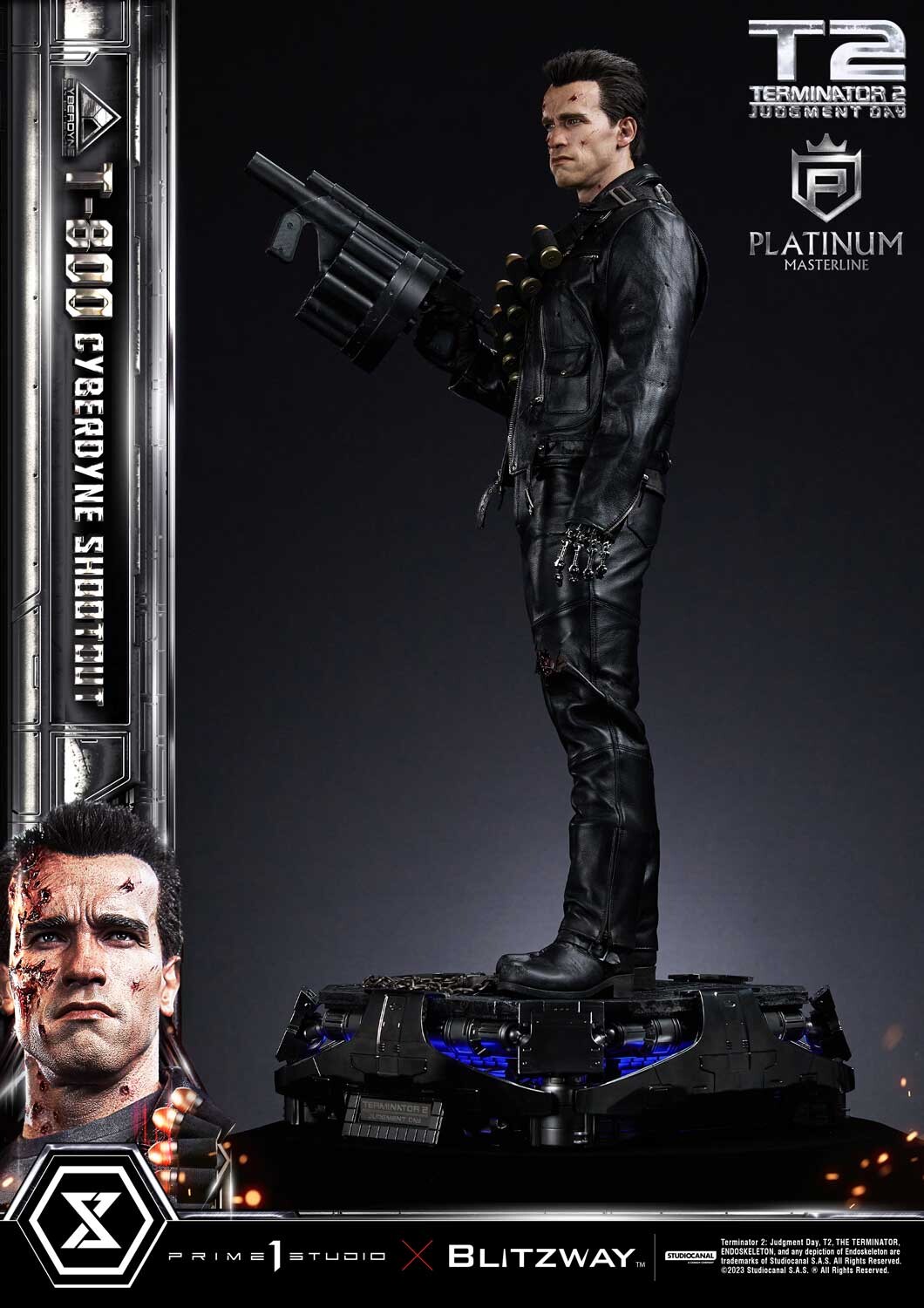 Terminator 2: Judgment Day - T-800 - Platinum Masterline  (PLMT2-01) - 1/3 - Cyberdyne Shootout (Blitzway, Prime 1 Studio) photo 78