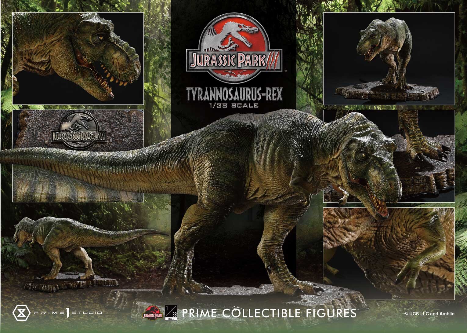 Jurassic Park III - Tyrannosaurus Rex - Prime Collectible Figures  (PCFJP-5) - 1/38 (Prime 1 Studio) photo 29