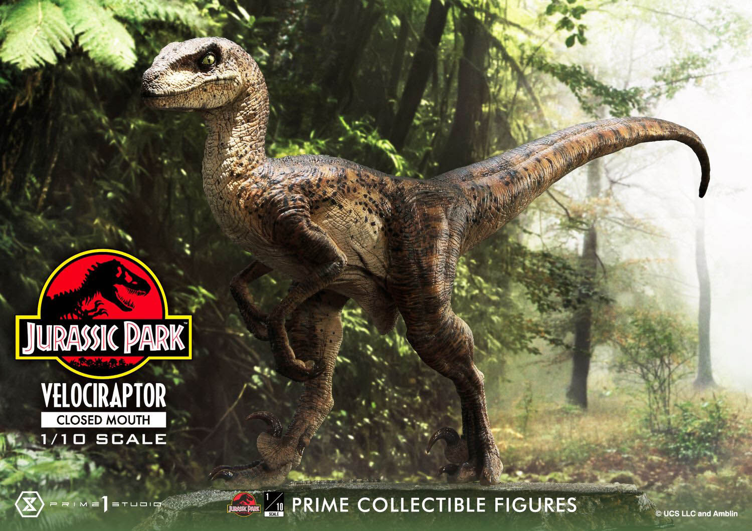Jurassic Park - Velociraptor - Prime Collectible Figures (PCFJP-08) - 1/10 - Closed Mouth (Prime 1 Studio) photo 5