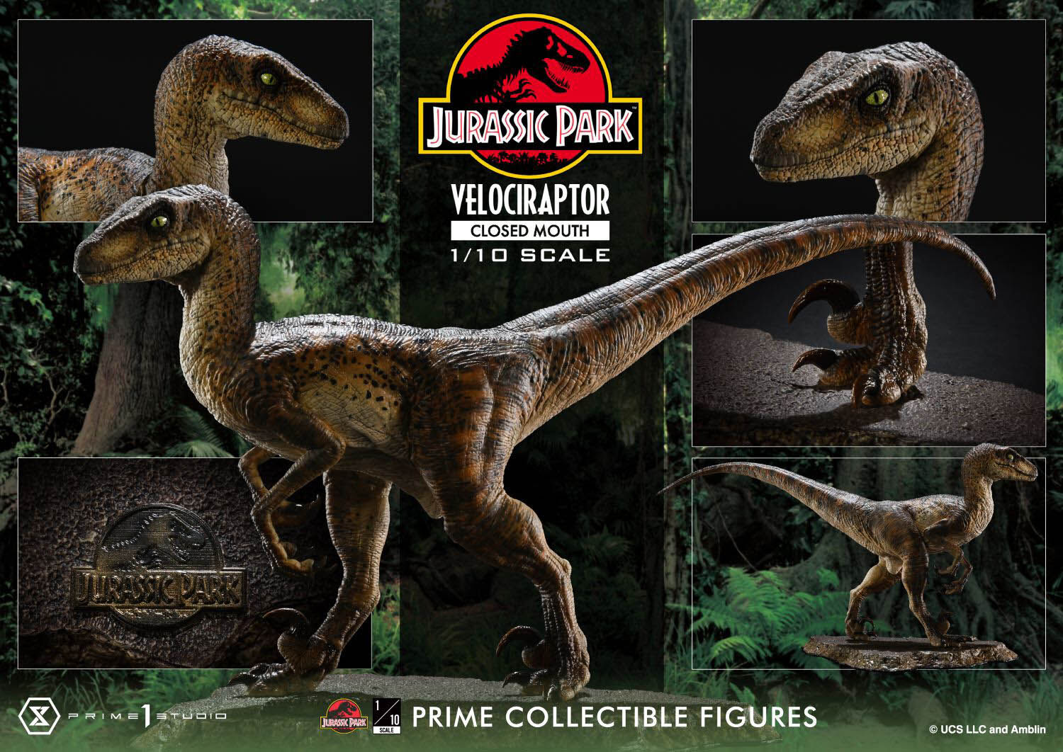 Jurassic Park - Velociraptor - Prime Collectible Figures (PCFJP-08) - 1/10 - Closed Mouth (Prime 1 Studio) photo 32