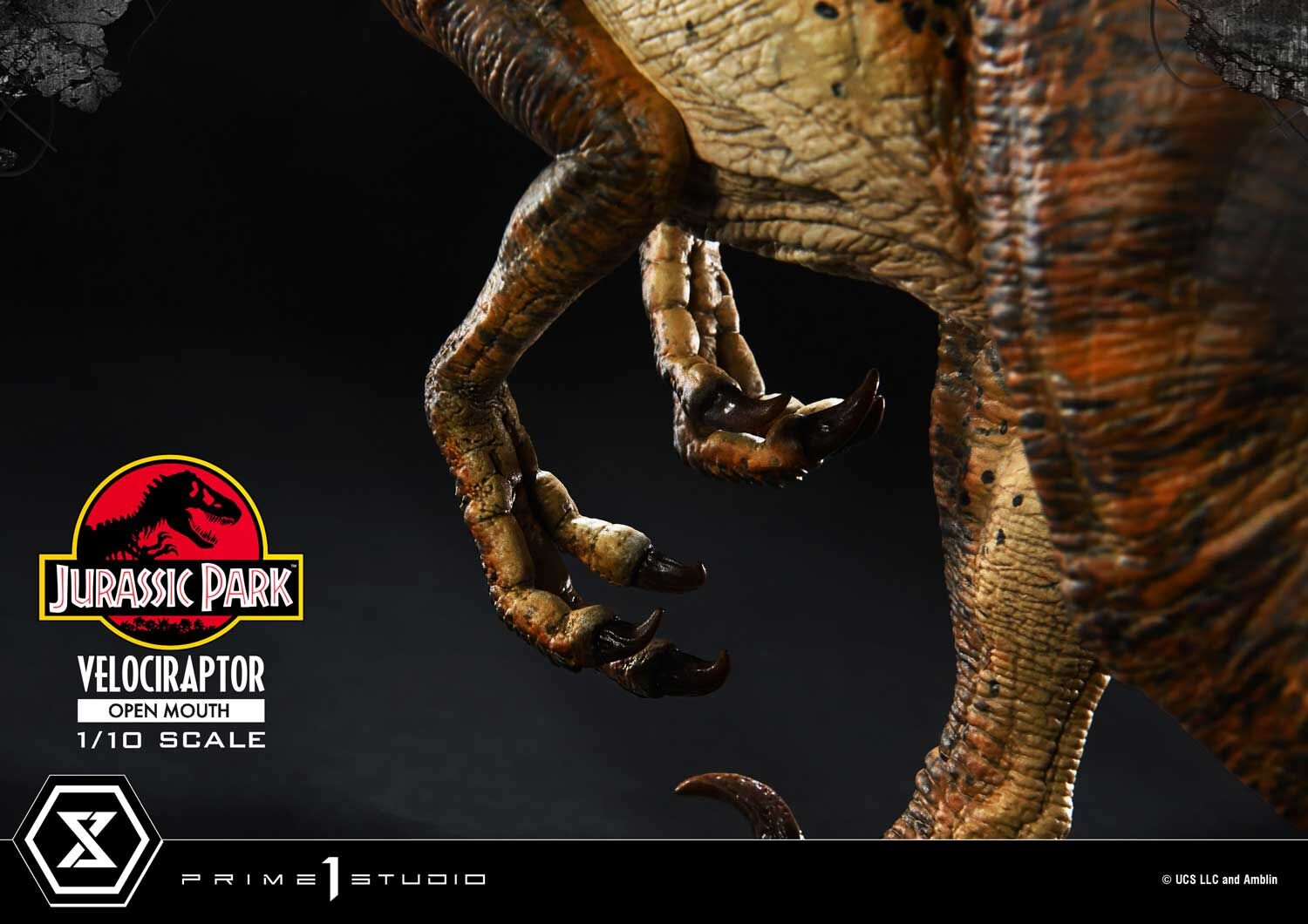 Jurassic Park - Velociraptor - Prime Collectible Figures  (PCFJP-07) - 1/10 - Open Mouth (Prime 1 Studio) photo 3