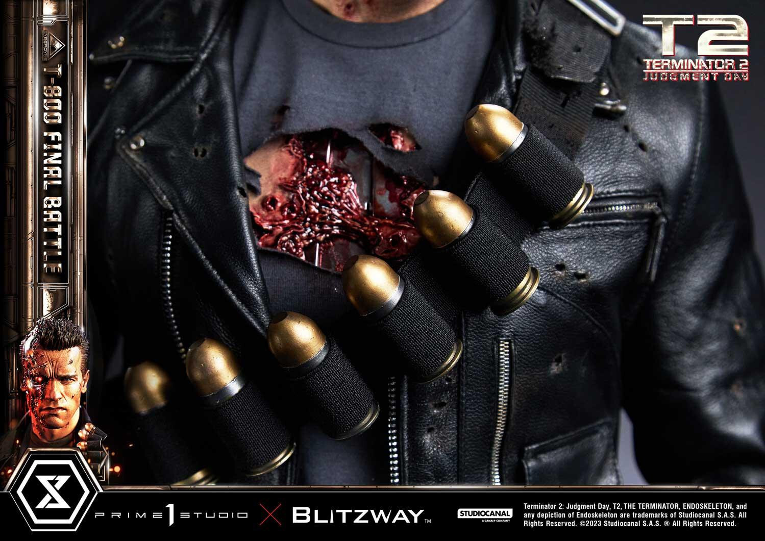 Terminator 2: Judgment Day - T-800 - Museum Masterline Series  (MMT2-02DXS) - 1/3 - DX Bonus Version, Final Battle (Blitzway, Prime 1 Studio)