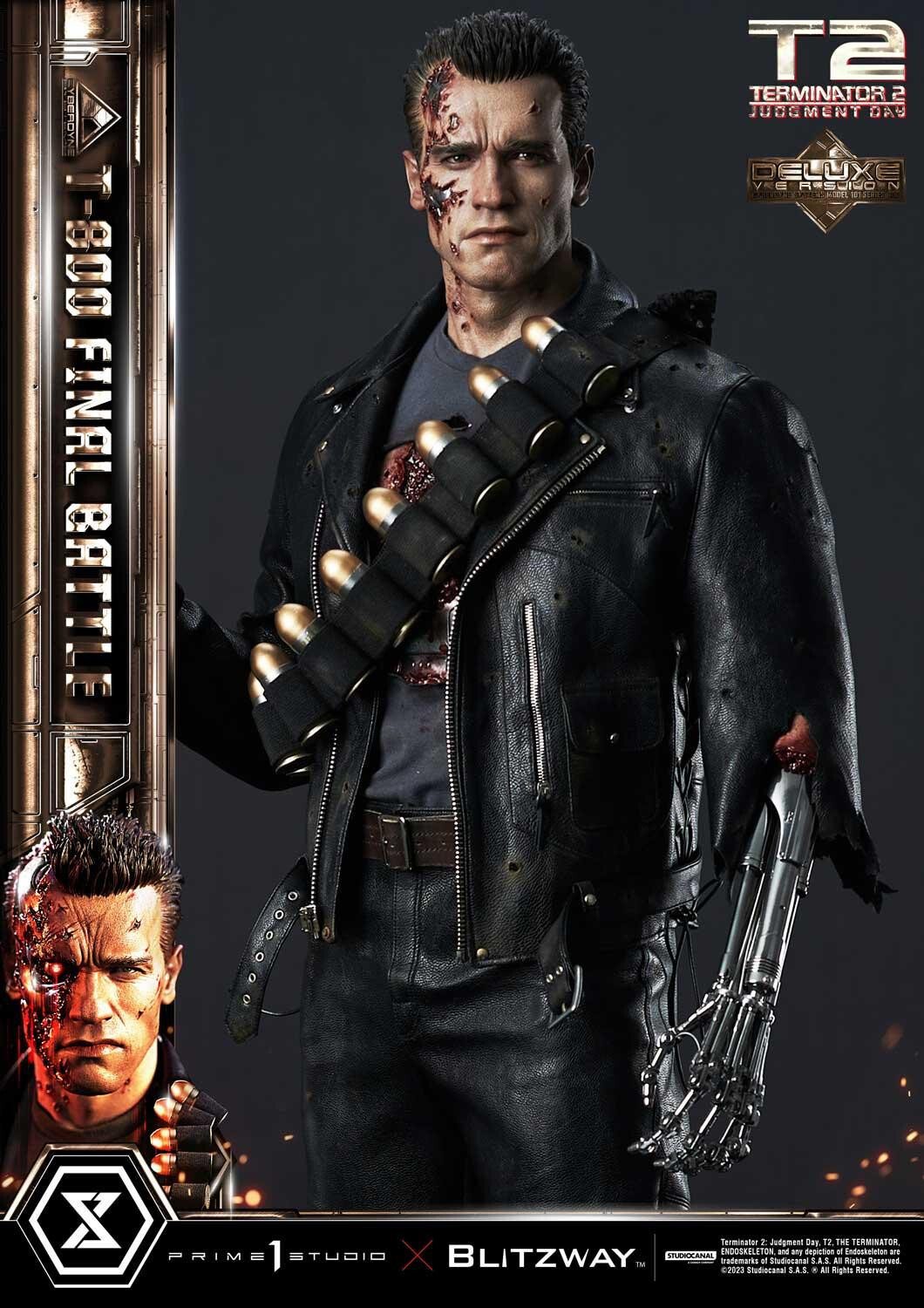 Terminator 2: Judgment Day - T-800 - Museum Masterline Series  (MMT2-02DXS) - 1/3 - DX Bonus Version, Final Battle (Blitzway, Prime 1 Studio) photo 3