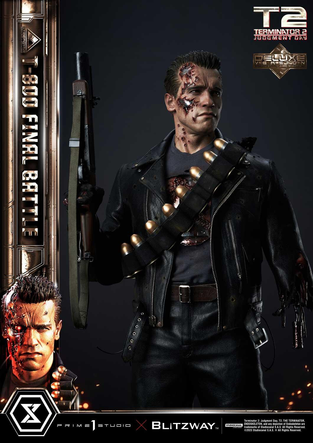 Terminator 2: Judgment Day - T-800 - Museum Masterline Series  (MMT2-02DXS) - 1/3 - DX Bonus Version, Final Battle (Blitzway, Prime 1 Studio) photo 33