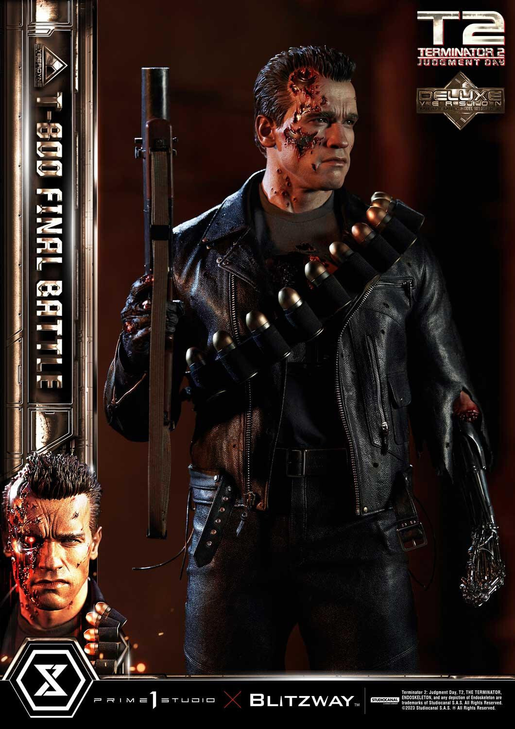 Terminator 2: Judgment Day - T-800 - Museum Masterline Series  (MMT2-02DXS) - 1/3 - DX Bonus Version, Final Battle (Blitzway, Prime 1 Studio) photo 36