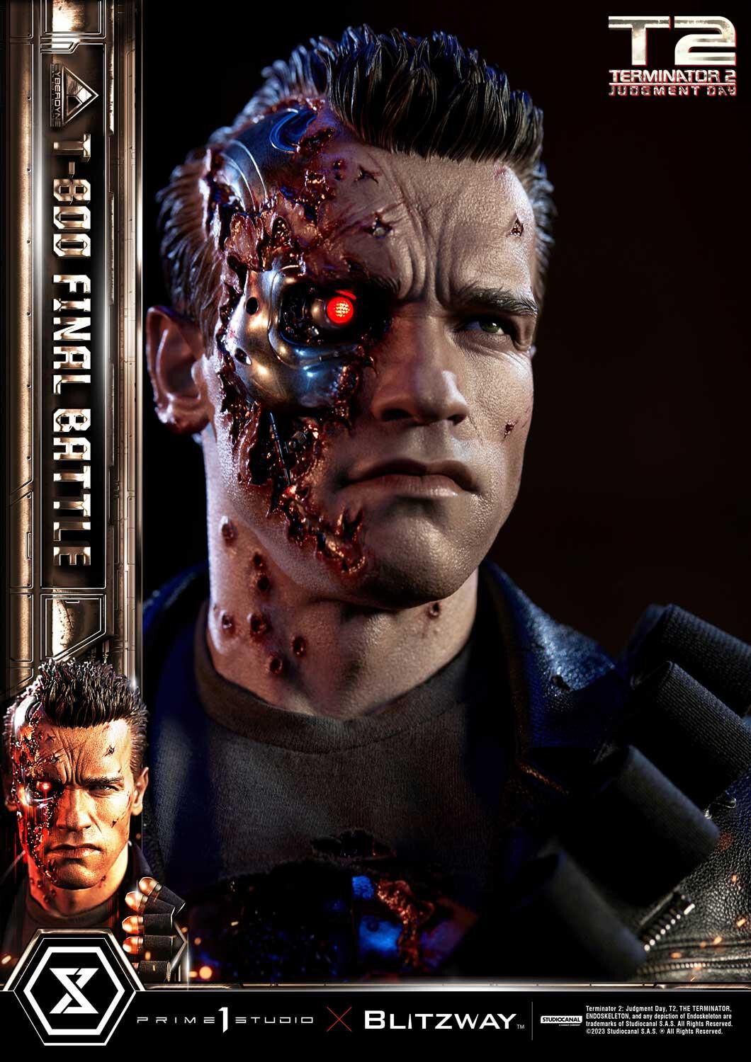 Terminator 2: Judgment Day - T-800 - Museum Masterline Series  (MMT2-02DXS) - 1/3 - DX Bonus Version, Final Battle (Blitzway, Prime 1 Studio) photo 56