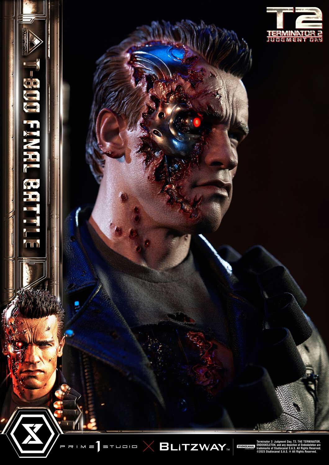Terminator 2: Judgment Day - T-800 - Museum Masterline Series  (MMT2-02DXS) - 1/3 - DX Bonus Version, Final Battle (Blitzway, Prime 1 Studio) photo 58