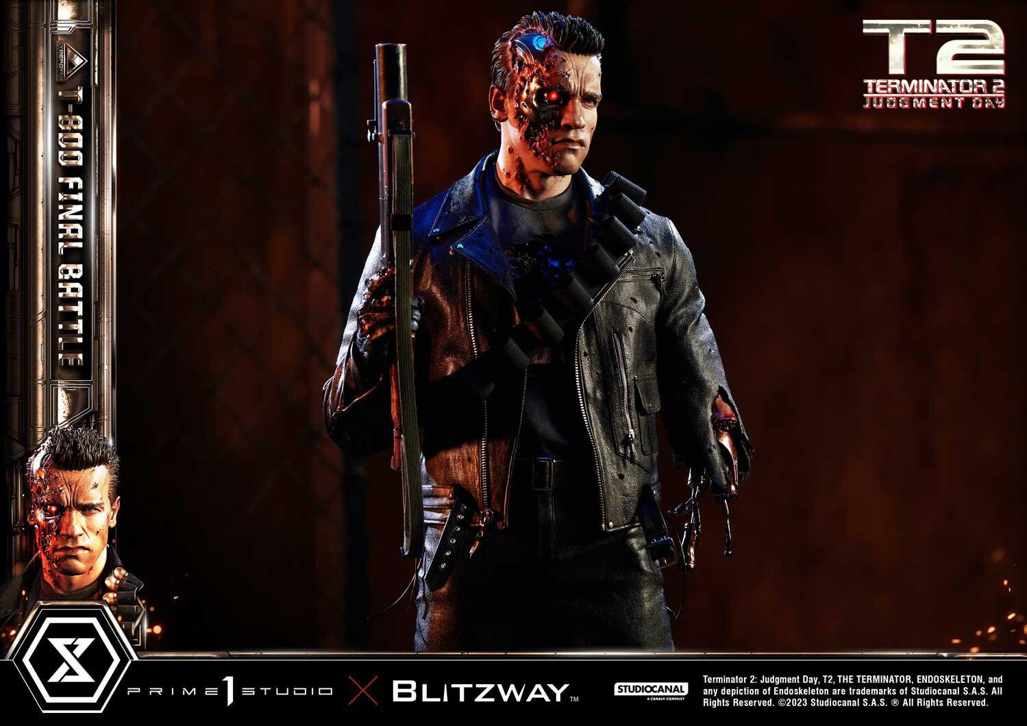 Terminator 2: Judgment Day - T-800 - Museum Masterline Series  (MMT2-02DXS) - 1/3 - DX Bonus Version, Final Battle (Blitzway, Prime 1 Studio) photo 77