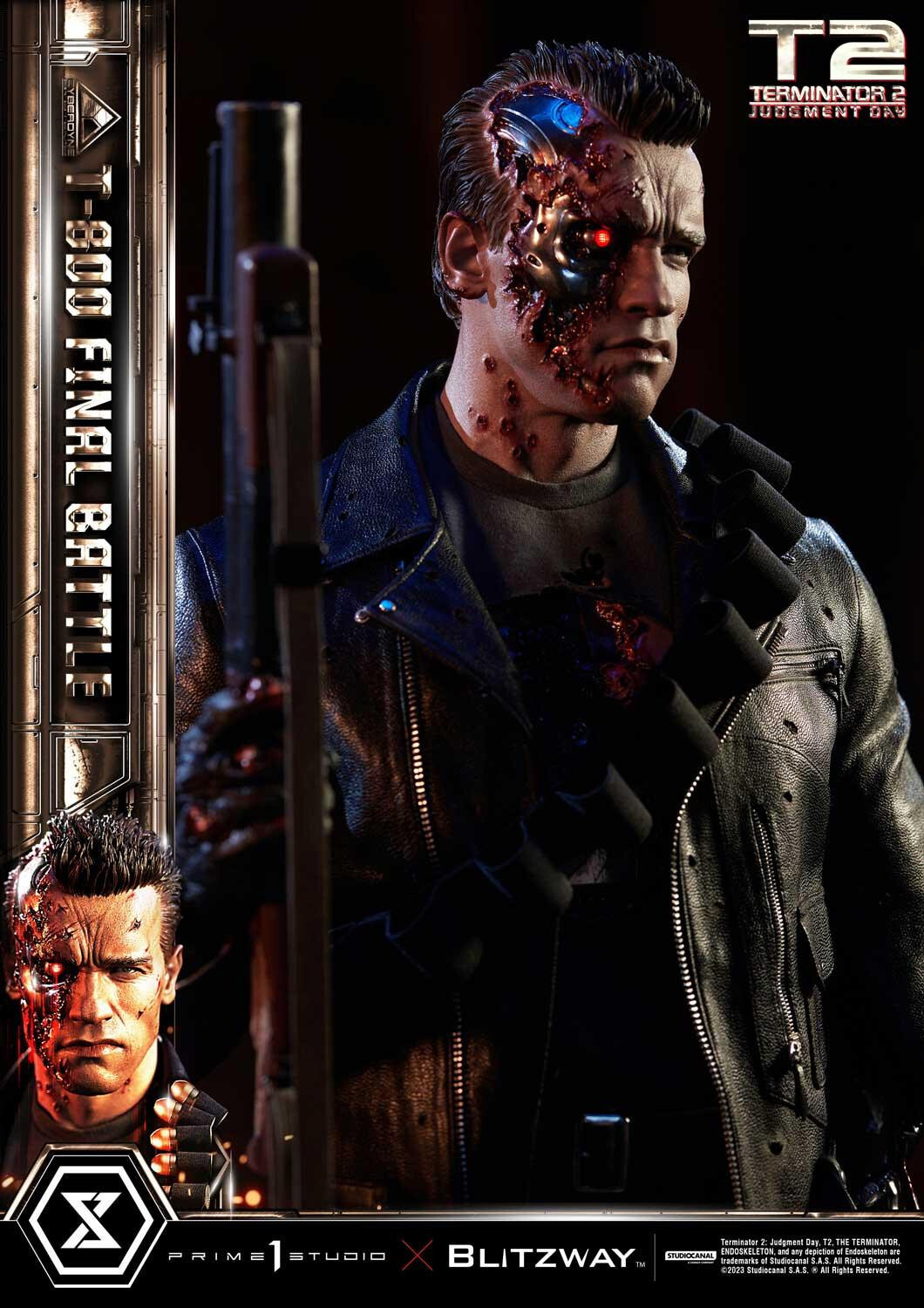 Terminator 2: Judgment Day - T-800 - Museum Masterline Series  (MMT2-02DXS) - 1/3 - DX Bonus Version, Final Battle (Blitzway, Prime 1 Studio) photo 94