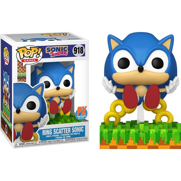 Sonic the Hedgehog - POP! Games (#918) - POP! Vinyl - Ring Scatter Sonic - Ring Scatter, Classic Sonic (Funko Toys)
