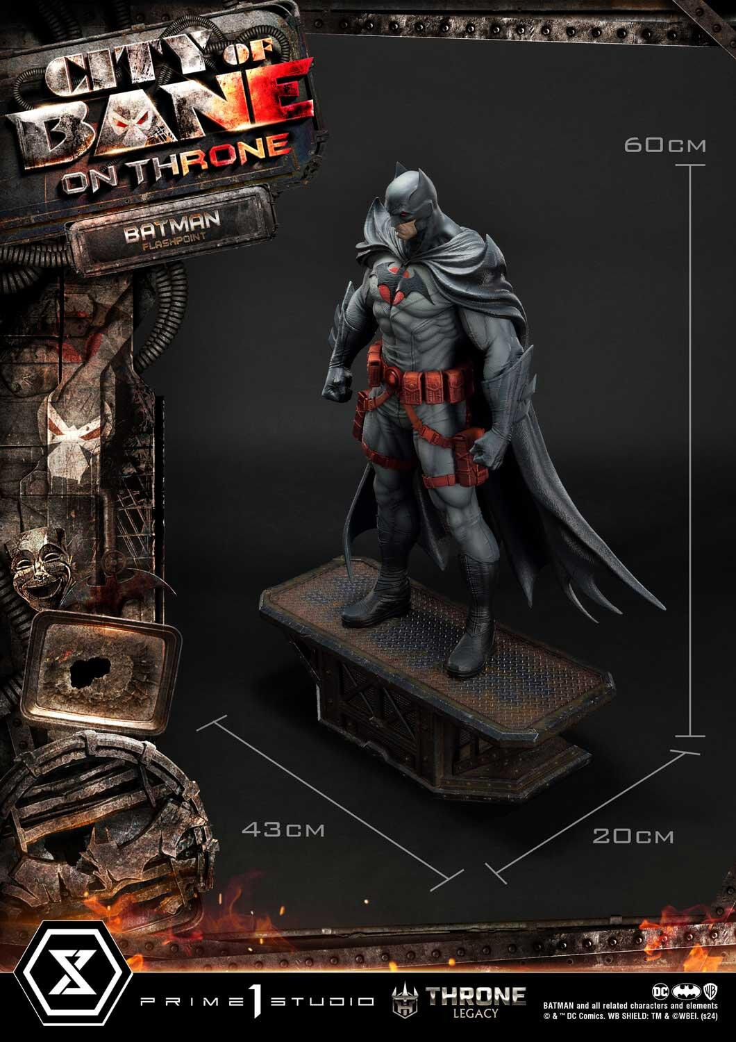 Batman: City of Bane - Batman (Thomas Wayne) - Throne Legacy (TLCDC-06) - 1/4 (Prime 1 Studio) photo 52