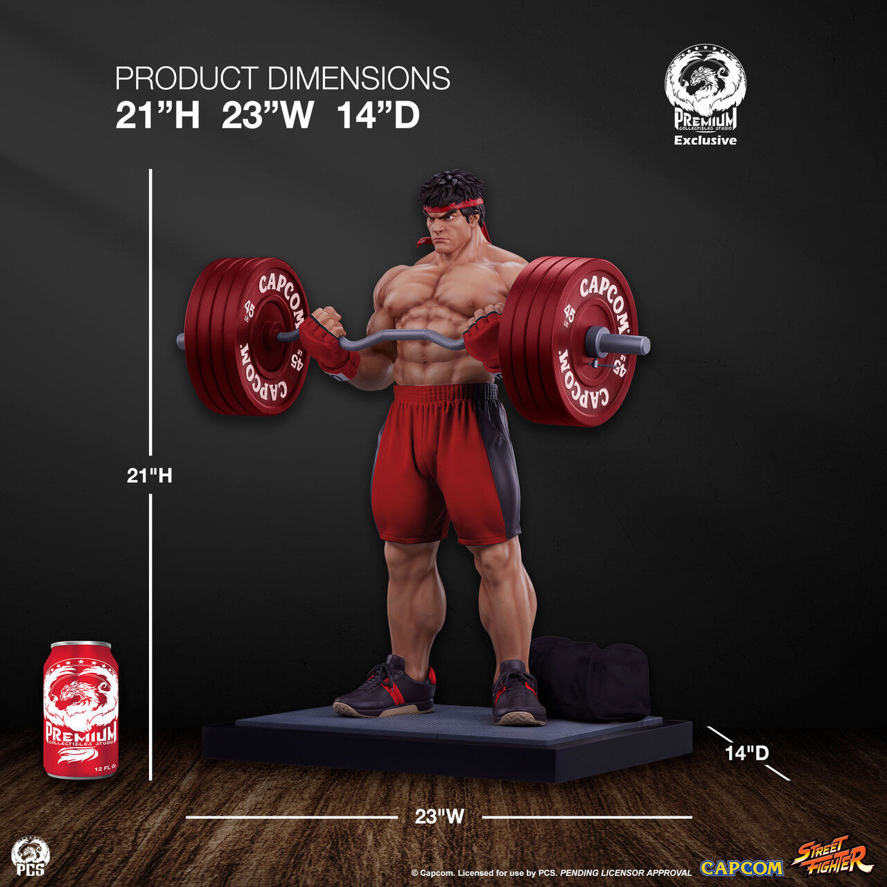 Street Fighter - Ryu - Gym/Fitness/Powerlifting - 1/4 - Classic (Premium Collectibles Studio) photo 2