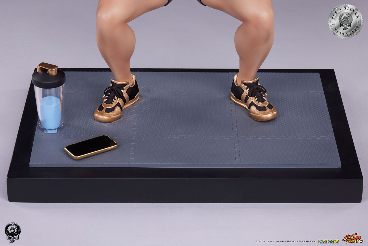 Street Fighter - Chun-Li - Gym/Fitness/Powerlifting - 1/4 - Battle Edition, Silver Exclusive (Premium Collectibles Studio) photo 8