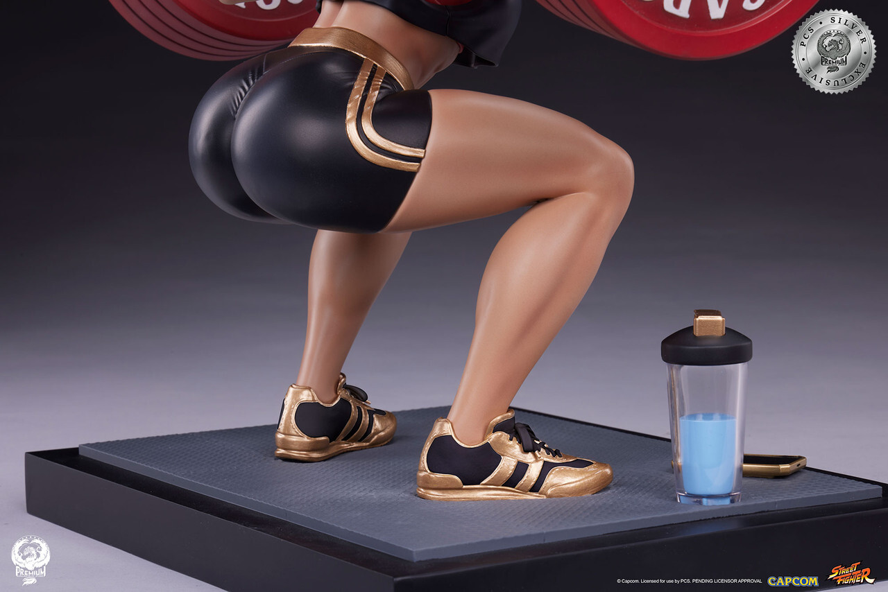 Street Fighter - Chun-Li - Gym/Fitness/Powerlifting - 1/4 - Battle Edition, Silver Exclusive (Premium Collectibles Studio) photo 9