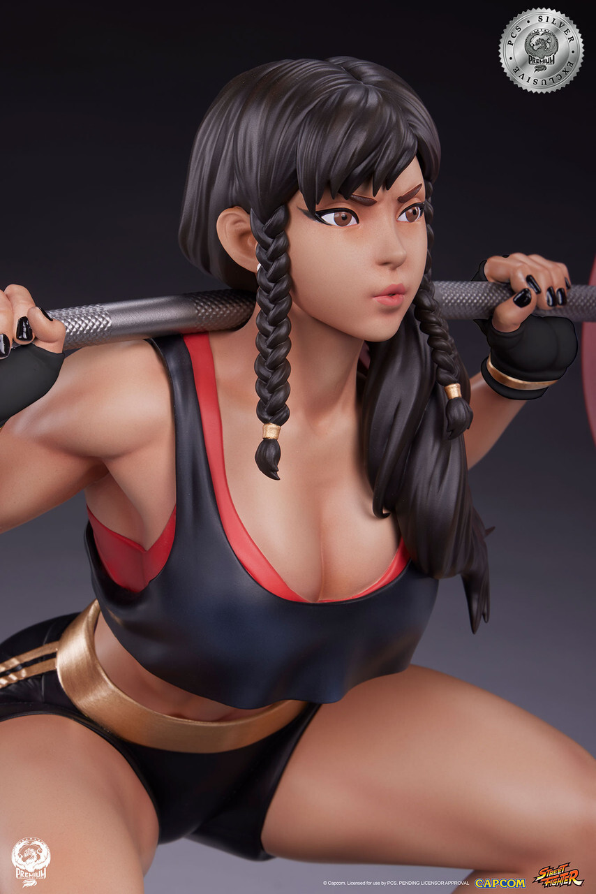 Street Fighter - Chun-Li - Gym/Fitness/Powerlifting - 1/4 - Battle Edition, Silver Exclusive (Premium Collectibles Studio) photo 10