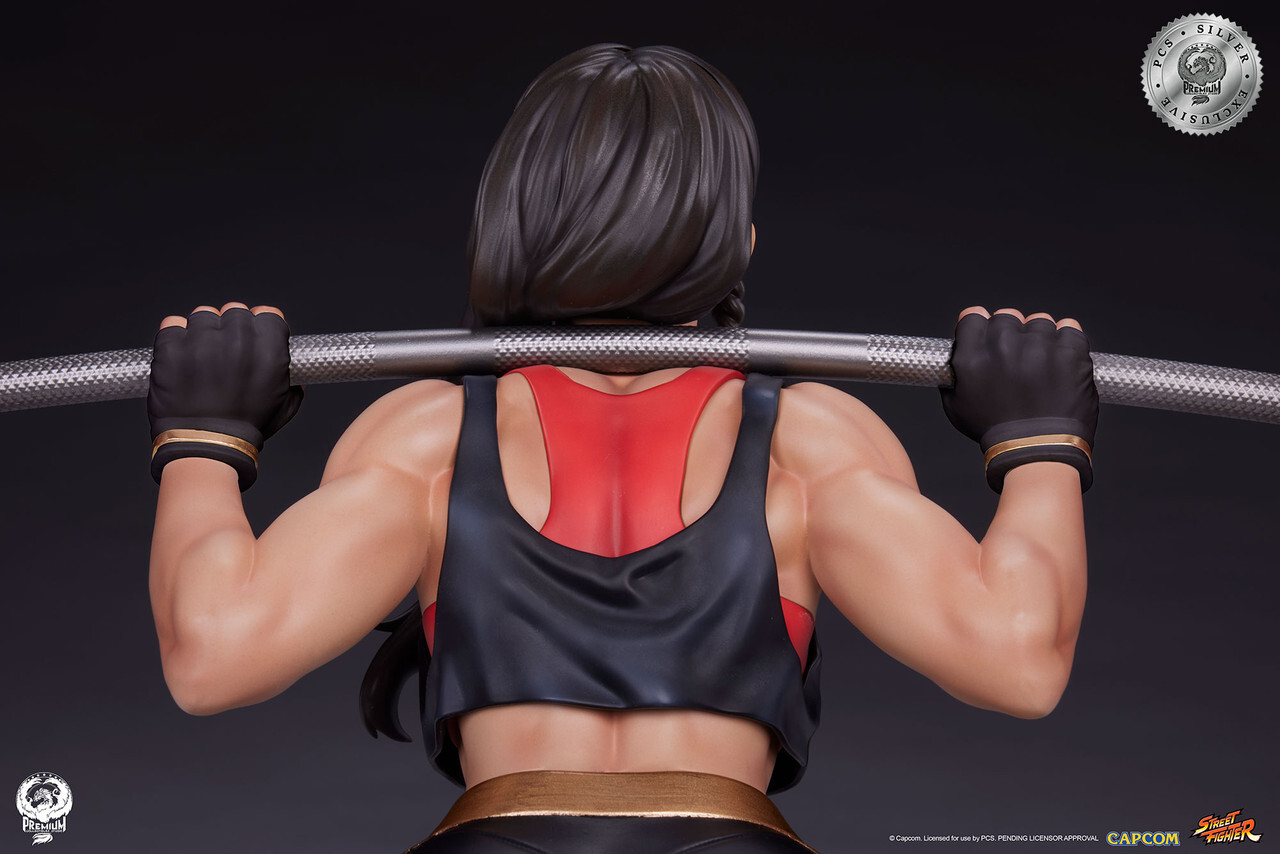 Street Fighter - Chun-Li - Gym/Fitness/Powerlifting - 1/4 - Battle Edition, Silver Exclusive (Premium Collectibles Studio) photo 15